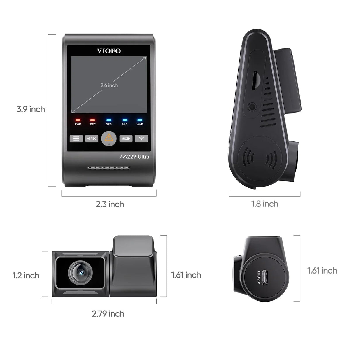 VIOFO A229 Ultra 2CH Dual Channel 4K Front + 4K Rear HDR Dashcam System with Dual Sony STARVIS 2 Sensors