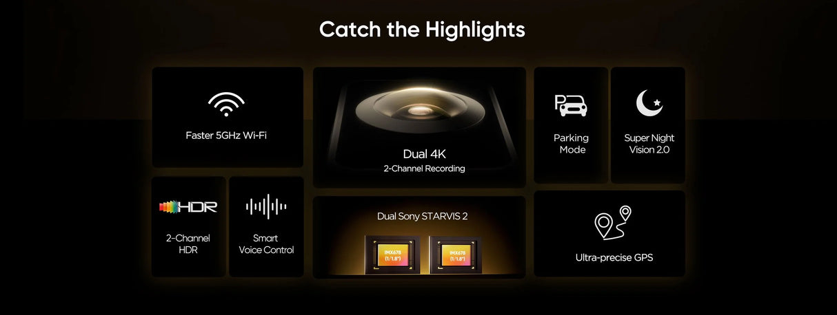 VIOFO A229 Ultra 2CH Dual Channel 4K Front + 4K Rear HDR Dashcam System with Dual Sony STARVIS 2 Sensors