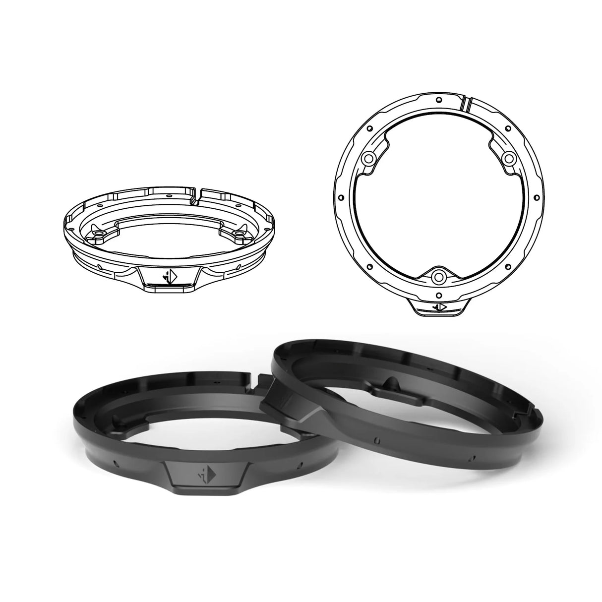 HELIX FlexMount CFMK165 mounting alignment reference points – by MC Audio Sydney