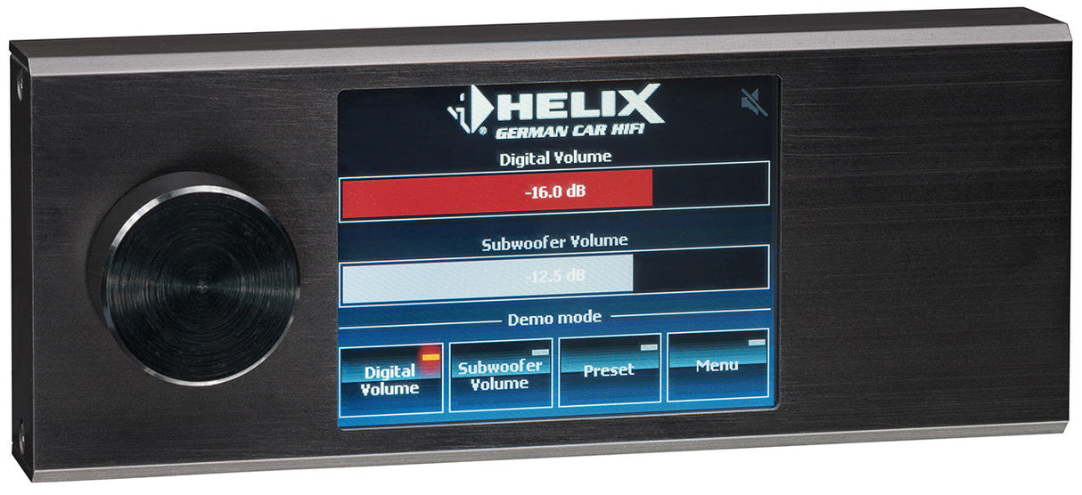 HELIX DIRECTOR display remote control with control input for HELIX DSP and amplifiers – by MC Audio Sydney