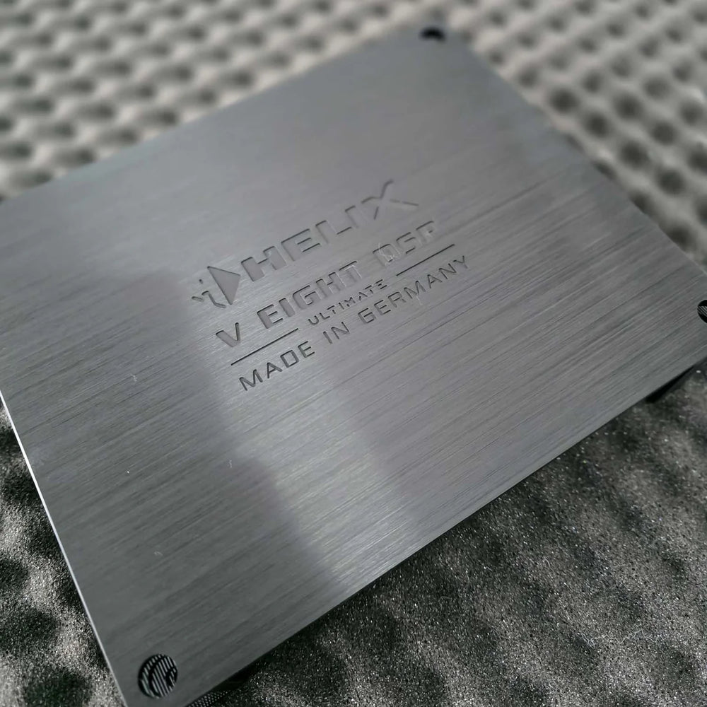 HELIX NEXT V EIGHT DSP ULTIMATE side profile and heatsink design – by MC Audio Sydney