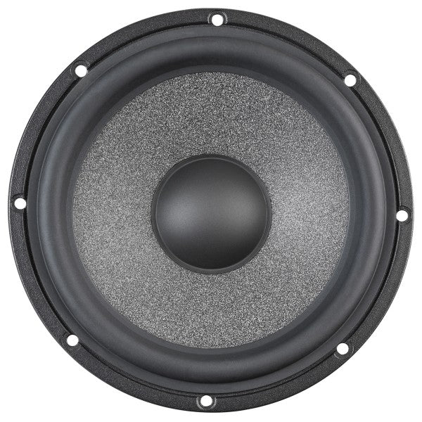 Precision crafted cone and surround design delivering accurate midbass response and low distortion.
