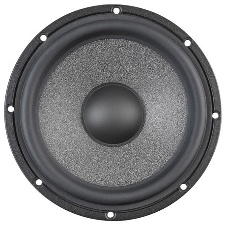 Precision crafted cone and surround design delivering accurate midbass response and low distortion.
