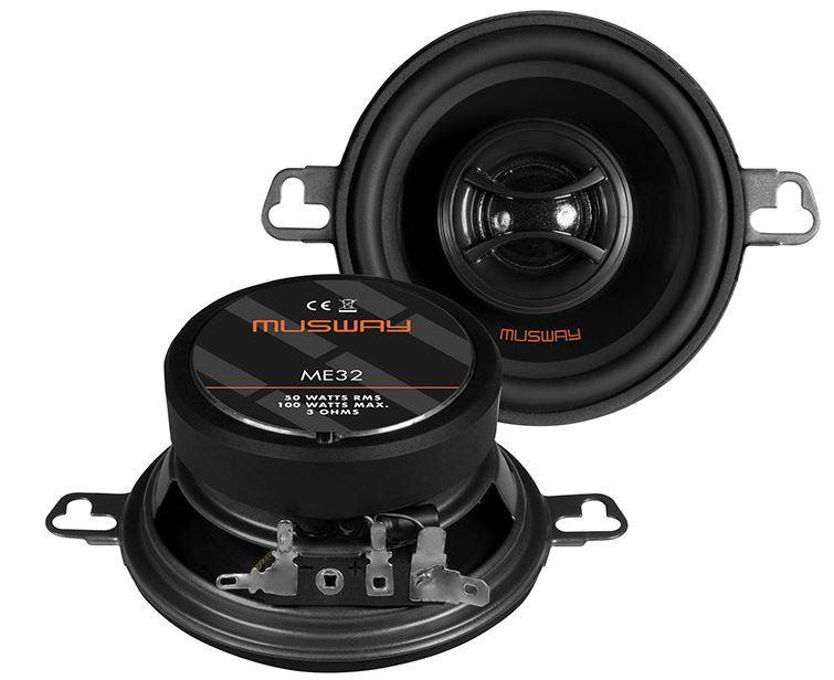 Musway ME-32 8.7cm 2-way coaxial speaker set – plug and play car audio upgrade by MC Audio Sydney