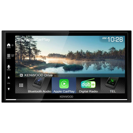Kenwood DMX7522DABS side profile – 7” wireless Apple CarPlay Android Auto DAB+ head unit by MC Audio Sydney