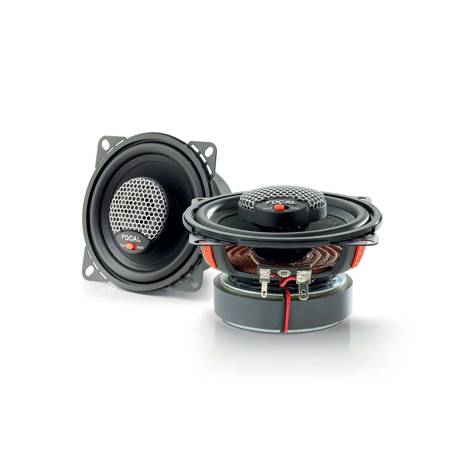 Focal ICU 100 4 inch coaxial speaker pair layout for vehicle sound upgrades – by MC Audio Sydney