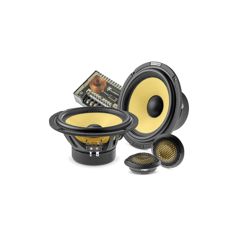 Focal ES 165 KE complete component layout with woofer tweeter and crossover – by MC Audio Sydney