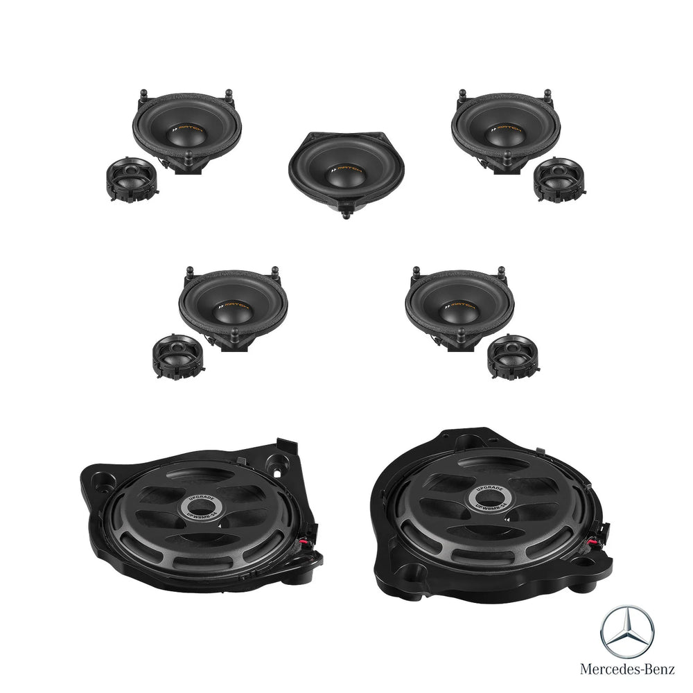 MATCH UP plug and play speaker and subwoofer upgrade package for Mercedes GLC X253 Burmester sound system – MC Audio Sydney