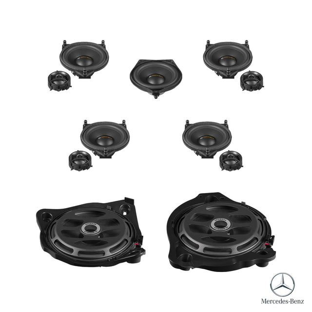MATCH UP plug and play speaker and subwoofer upgrade package for Mercedes GLC X253 Burmester sound system – MC Audio Sydney