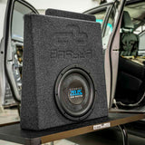 BASSER Hilux Dual Cab 10 inch MDF subwoofer enclosure under seat fitment – MC Audio Sydney
