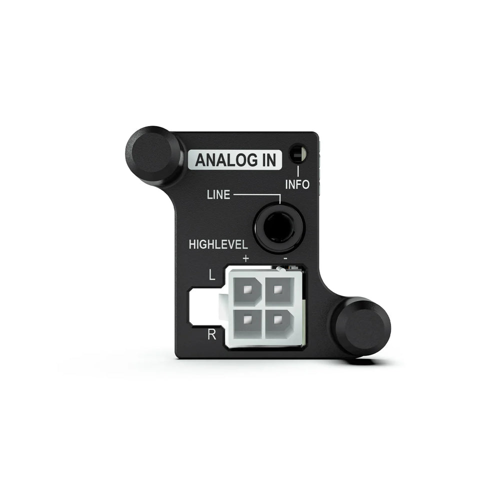 Extension Card 2.0 Analog In connector layout and mounting detail for HELIX MATCH DSP devices – by MC Audio Sydney