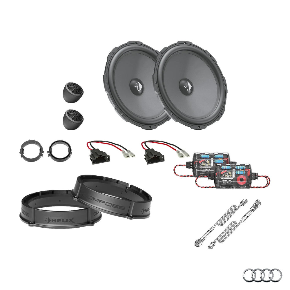 Audi A1 GB HELIX Ci3 front speaker upgrade for factory sound system – MC Audio Sydney