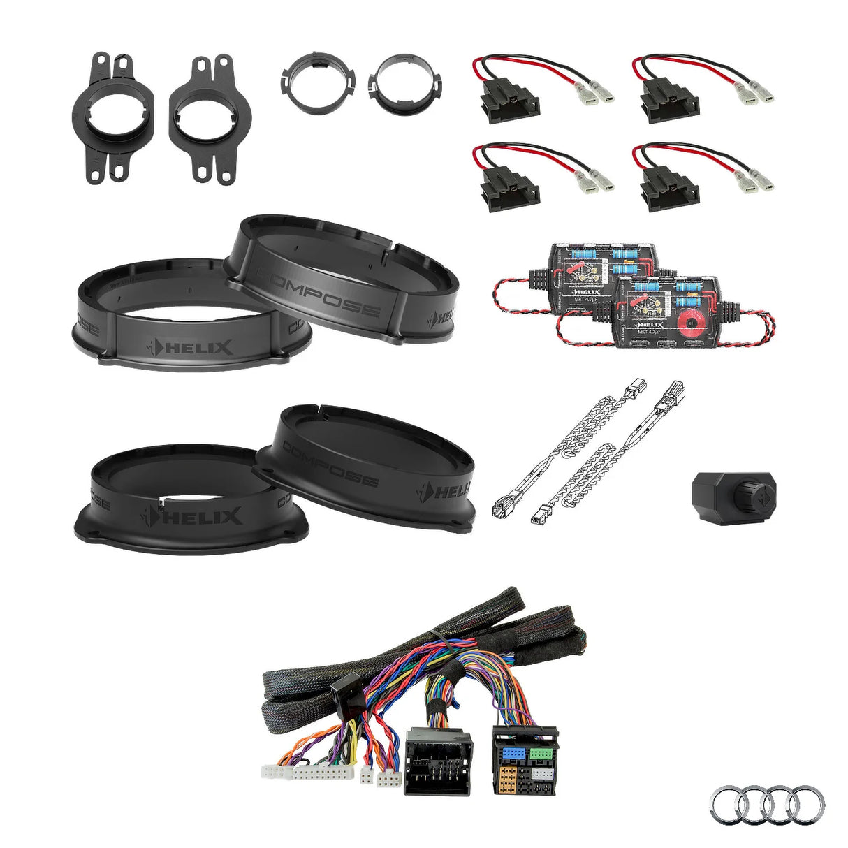 Audi A4 B9 AudiSound HELIX Ci3 Ci5 active speaker subwoofer and DSP amplifier upgrade package – MC Audio Sydney