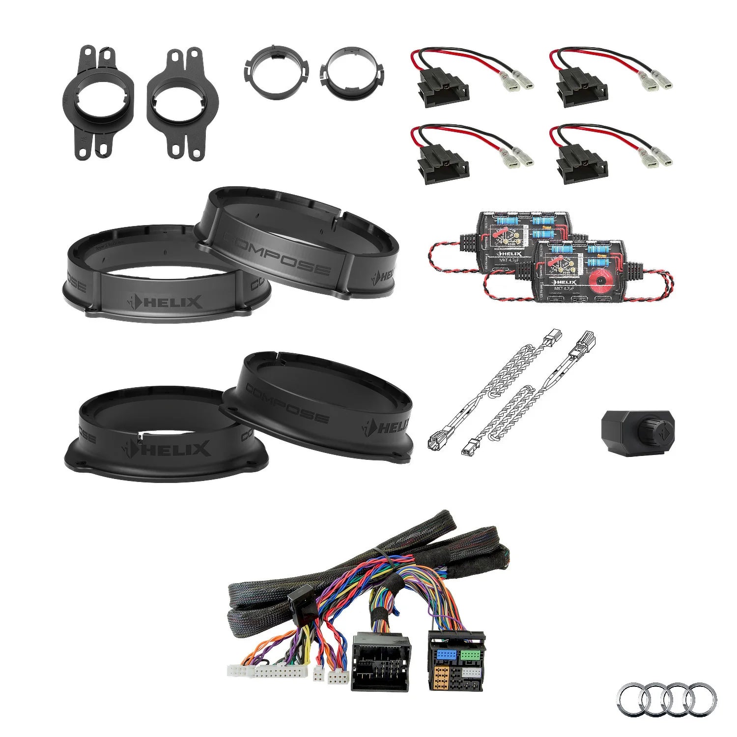 Audi A4 B9 AudiSound HELIX Ci3 Ci5 active speaker subwoofer and DSP amplifier upgrade package – MC Audio Sydney