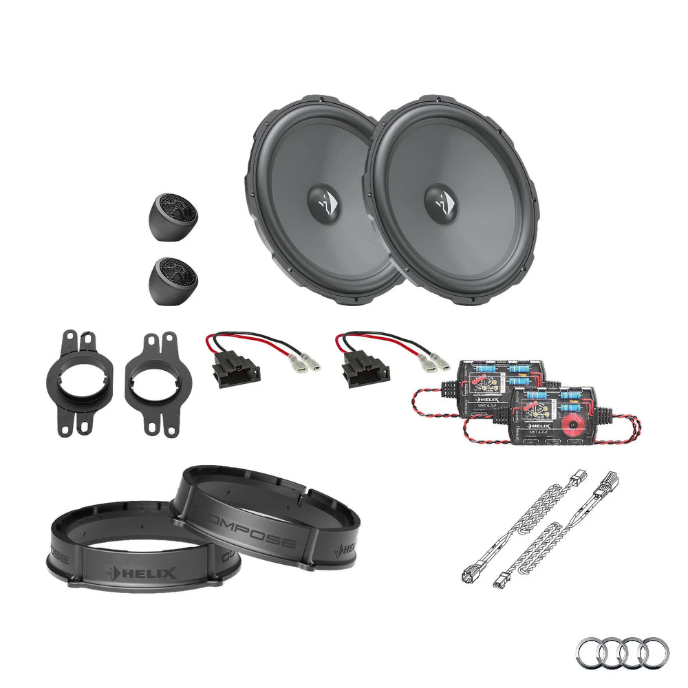 Audi A4 B9 HELIX Ci3 front speaker upgrade for factory sound system – MC Audio Sydney