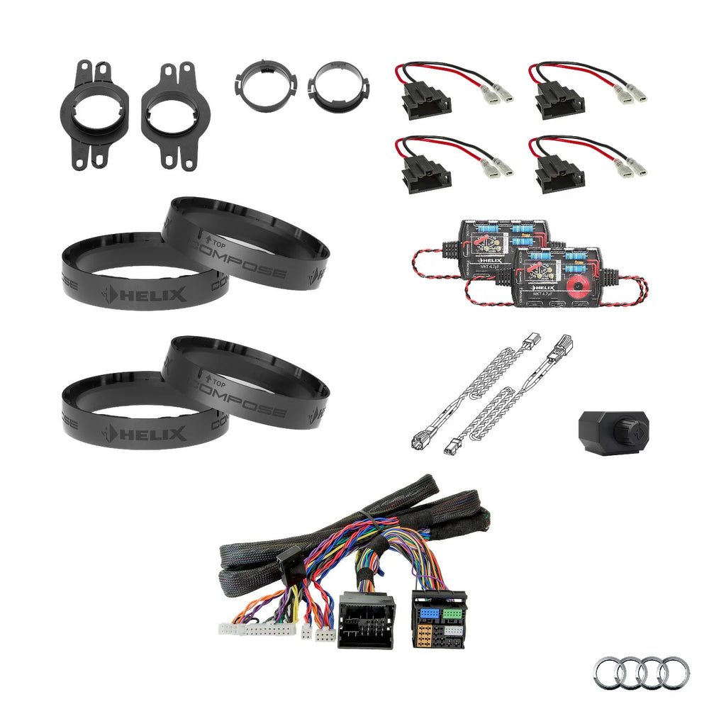 Audi Q4 e-tron AudiSound HELIX Ci3 Ci5 active speaker subwoofer and DSP amplifier upgrade package – MC Audio Sydney