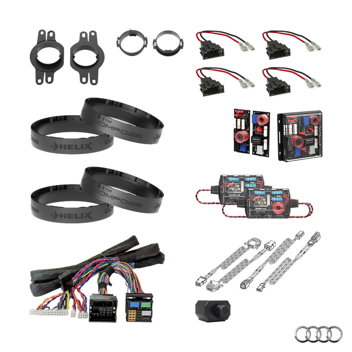 Audi Q4 e-tron AudiSound HELIX Ci3 Ci5 speaker subwoofer and DSP amplifier upgrade package – MC Audio Sydney