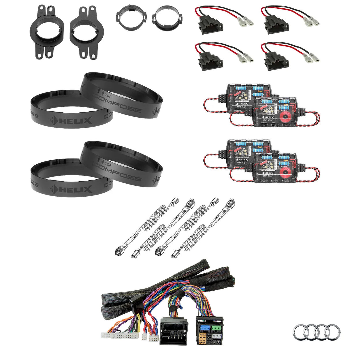 Audi Q4 e-tron AudiSound HELIX Ci3 speaker and DSP amplifier upgrade package – MC Audio Sydney