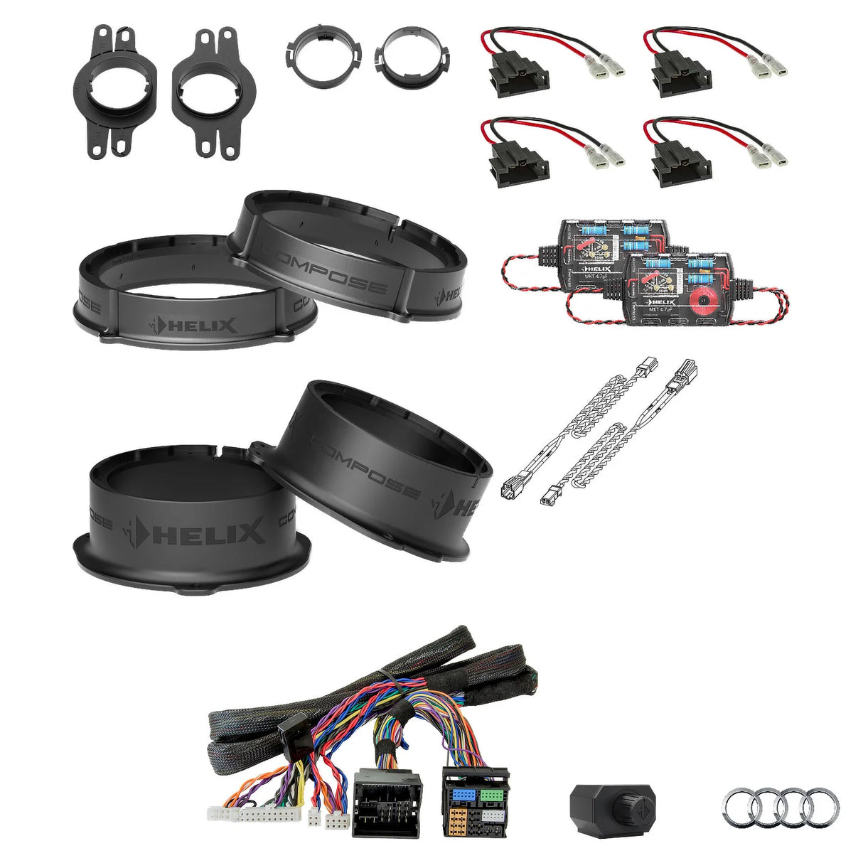 Audi Q5 FY AudiSound HELIX Ci3 Ci5 active speaker subwoofer and DSP amplifier upgrade package – MC Audio Sydney