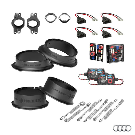 Audi Q8 4M HELIX Ci3 Ci5 speaker upgrade package with vehicle-specific integration – MC Audio Sydney