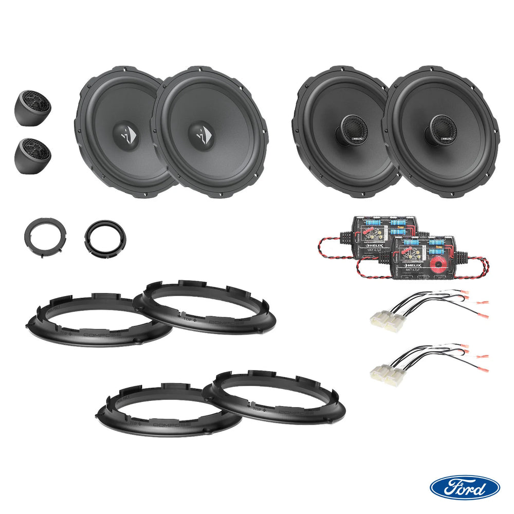 Ford Ranger PX2 PX3 HELIX Ci3 speaker upgrade package with vehicle-specific integration – MC Audio Sydney