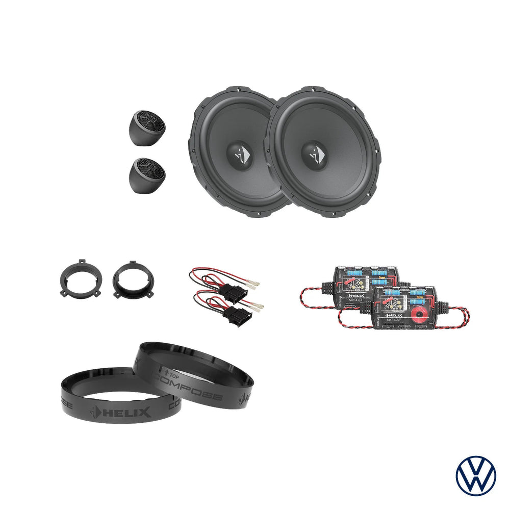 VW T-Cross C1 HELIX Ci3 front speaker upgrade for factory sound system – MC Audio Sydney