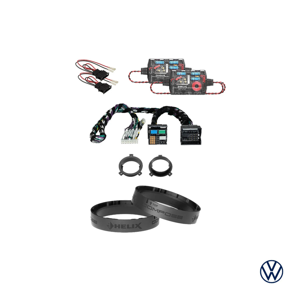 VW T-Cross C1 HELIX Ci3 front speaker subwoofer and DSP amplifier upgrade package – MC Audio Sydney