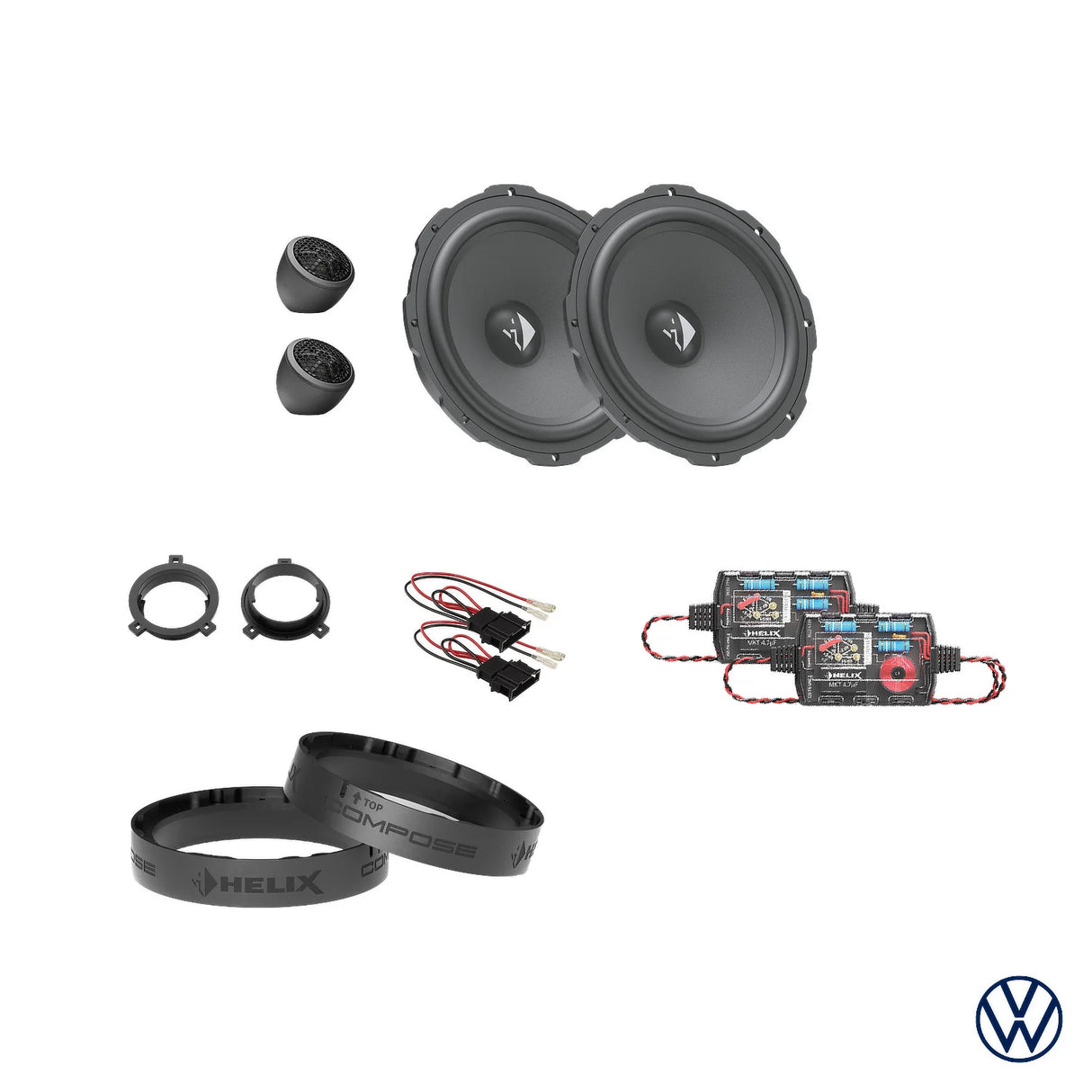 VW T6.1 HELIX Ci3 front speaker upgrade for factory sound system – MC Audio Sydney