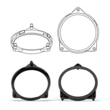 HELIX FlexMount CFMK100 speaker adapter with HELIX FlexMount speaker example – by MC Audio Sydney