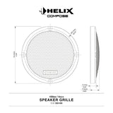 HELIX CiA SG100 4 inch grille mesh detail speaker protection accessory – MC Audio Sydney