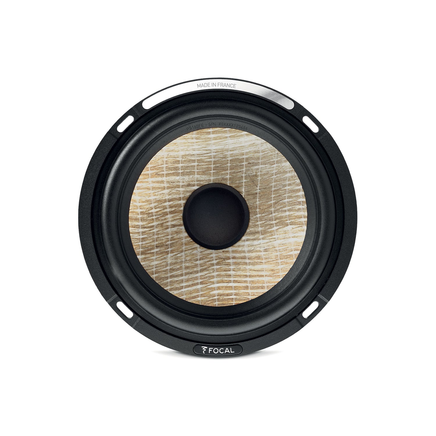 Focal PS 165 FE Flax Evo midbass woofer close-up showing flax cone technology – by MC Audio Sydney