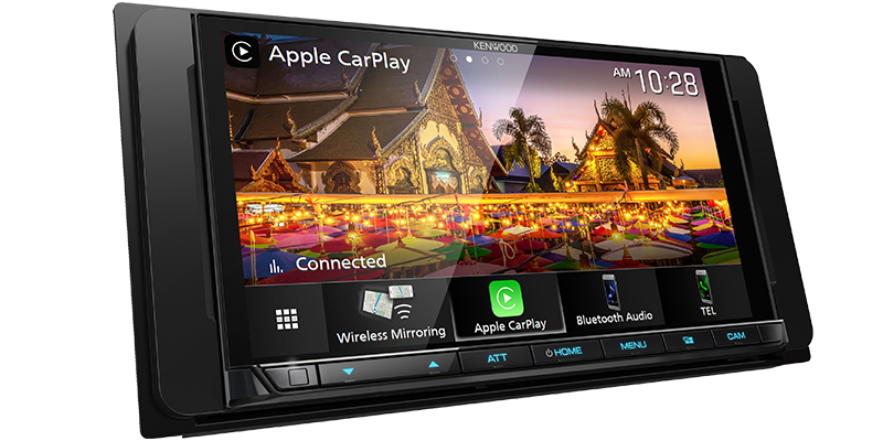 Original packaging for Kenwood DMX9021S wireless Apple CarPlay and Android Auto monitor with built-in receiver – by MC Audio Sydney