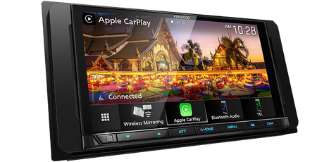 Original packaging for Kenwood DMX9021S wireless Apple CarPlay and Android Auto monitor with built-in receiver – by MC Audio Sydney