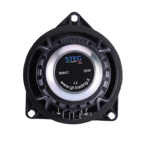 Original packaging for STEG BM4C 4” two-way car audio component speaker set – by MC Audio Sydney