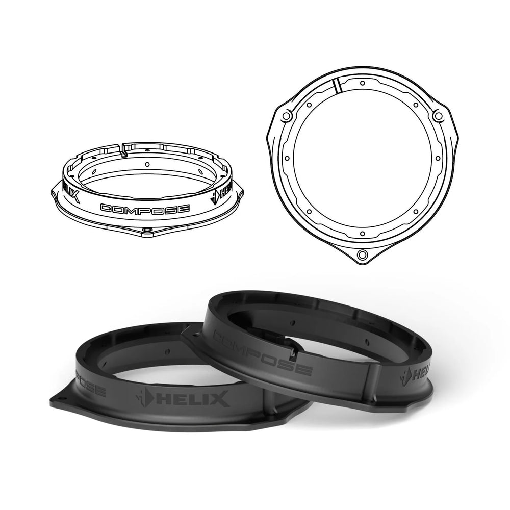 HELIX FlexMount CFMK165 Audiotec Fischer engineering and branding detail – by MC Audio Sydney