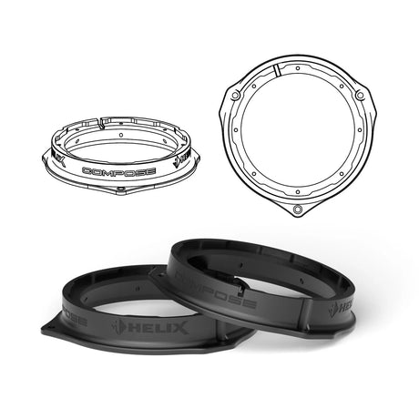 HELIX FlexMount CFMK165 Audiotec Fischer engineering and branding detail – by MC Audio Sydney
