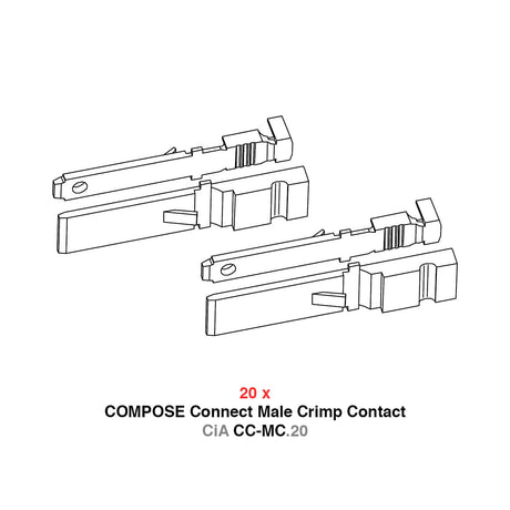 HELIX CiA CC-MC.20 COMPOSE Connect male crimp contact kit speaker wiring terminals – MC Audio Sydney