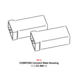 HELIX CiA CC-MH.20 COMPOSE Connect male housing kit for speaker wiring integration – MC Audio Sydney