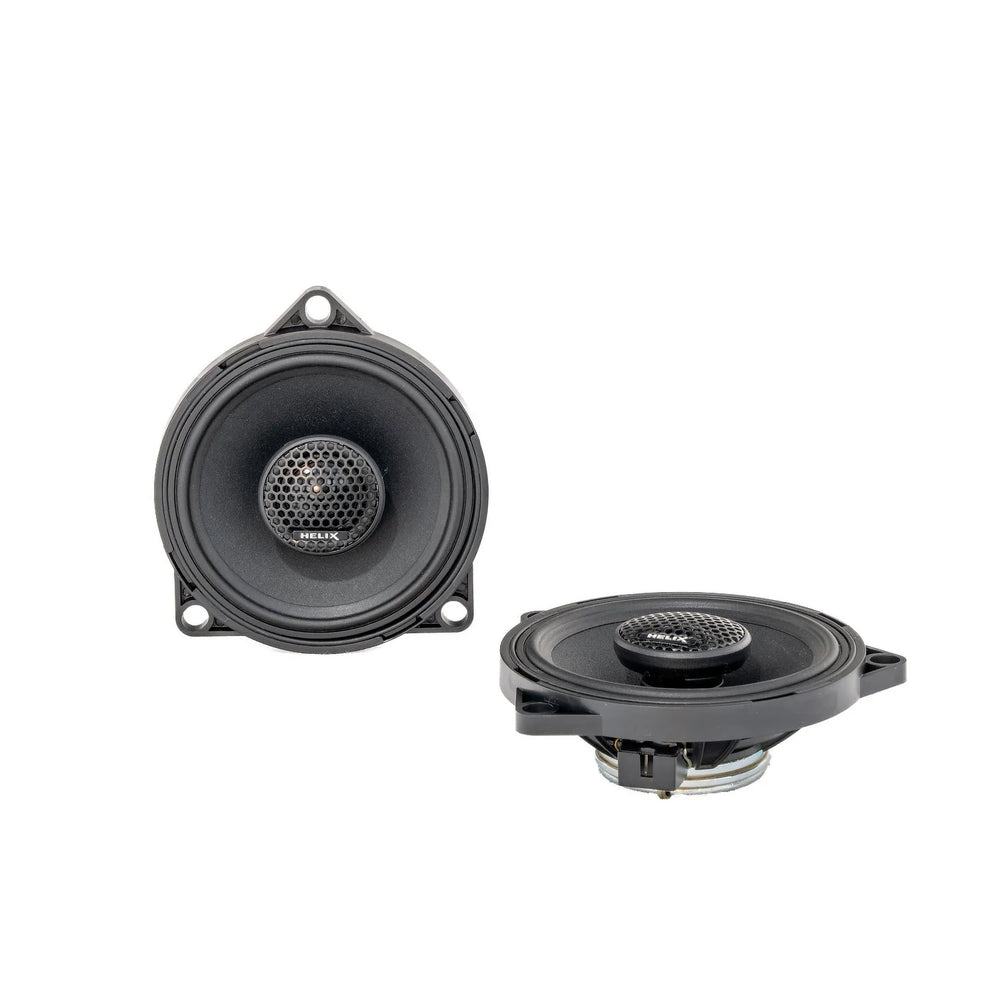 Upgrade your BMW's factory audio system with the HELIX Ci3 4-inch Type 1 coaxial speakers. Designed as a vehicle-specific plug and play replacement for selected BMW models, these premium 3Ω speakers deliver improved clarity, balanced sound and seamless OEM integration.