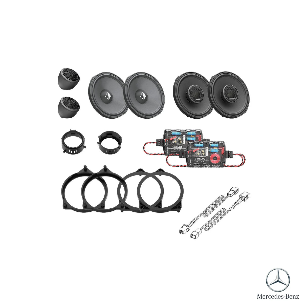 HELIX Ci3 front speakers for Mercedes GLC X253 plug and play audio upgrade – MC Audio Sydney