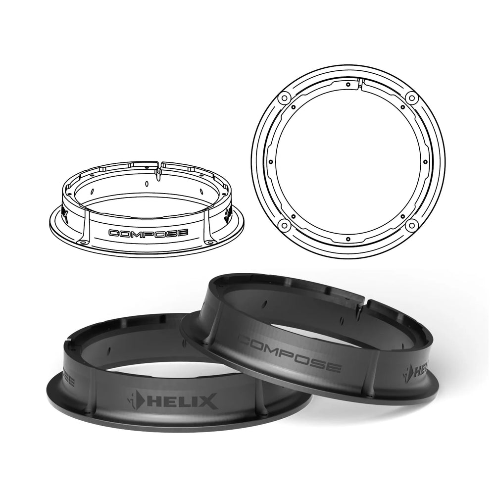 HELIX FlexMount CFMK200 8 inch 3D printed speaker adapter pair – MC Audio Sydney
