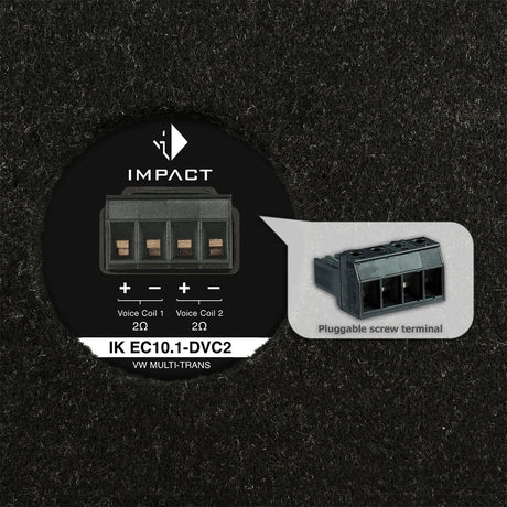 HELIX IK EC10.1-DVC2 rear enclosure view dual voice coil 2x2 ohm – MC Audio Sydney