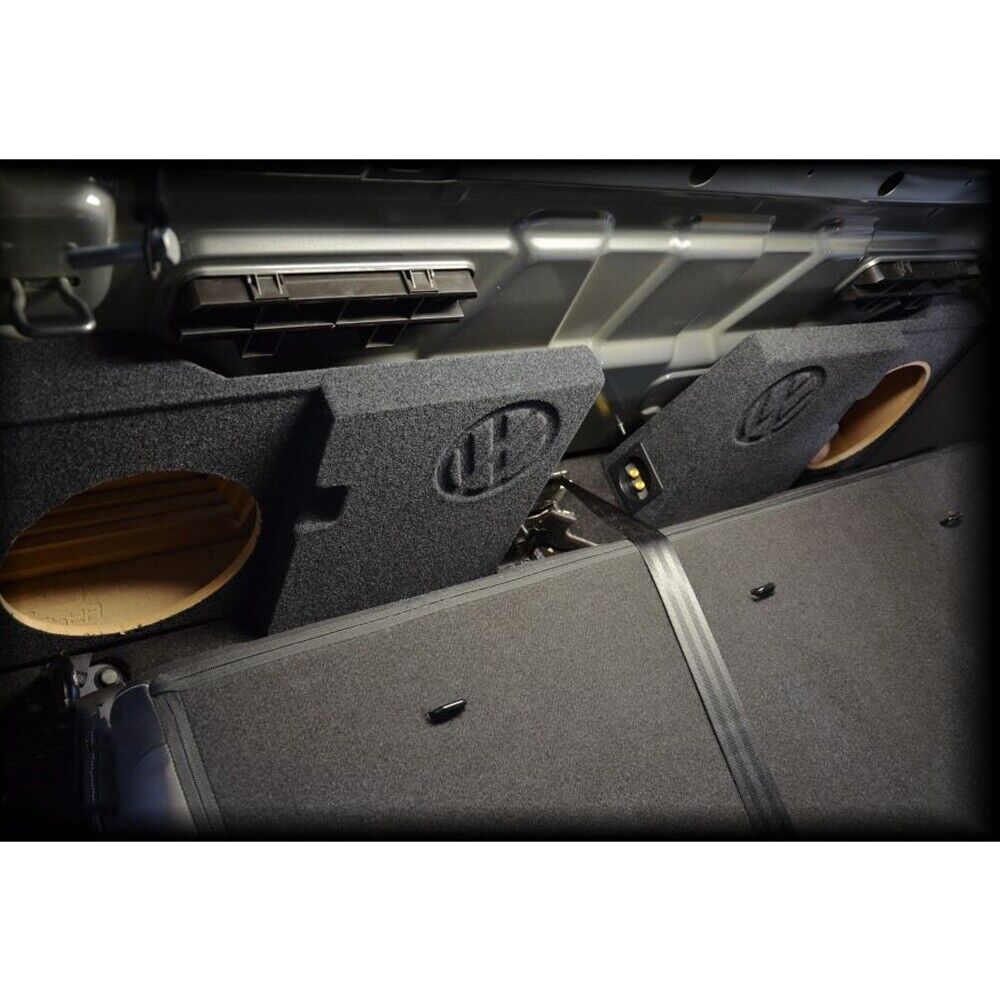 VW Amarok subwoofer enclosure wiring terminals – 10” woofer box by MC Audio Sydney