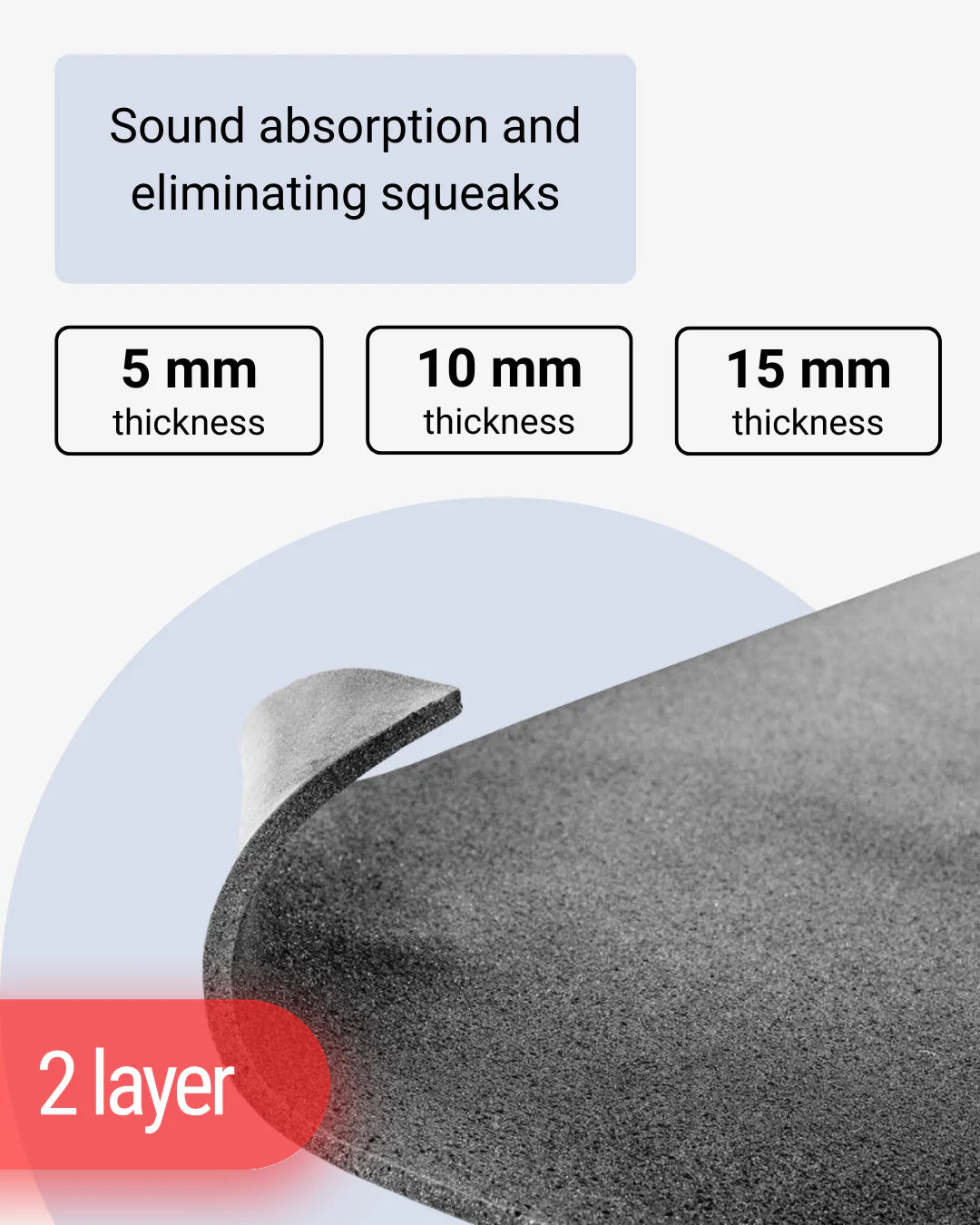 STP Biplast 15mm high density foam texture heat insulating anti squeak material – MC Audio Sydney