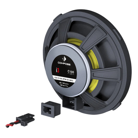 HELIX Ci3 C100.2FM-S3 MK2 coaxial driver close-up 4 inch FlexMount 3Ω – MC Audio Sydney