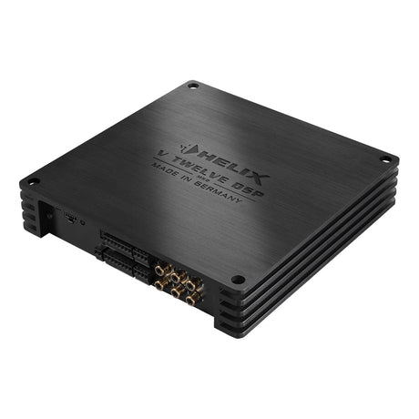 HELIX V TWELVE DSP MK2 12 channel amplifier with 14 channel DSP front view – by MC Audio Sydney