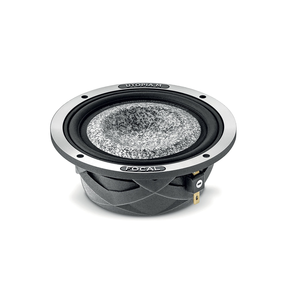 Focal 3.5WM Utopia M midrange close-up showing advanced cone technology – by MC Audio Sydney