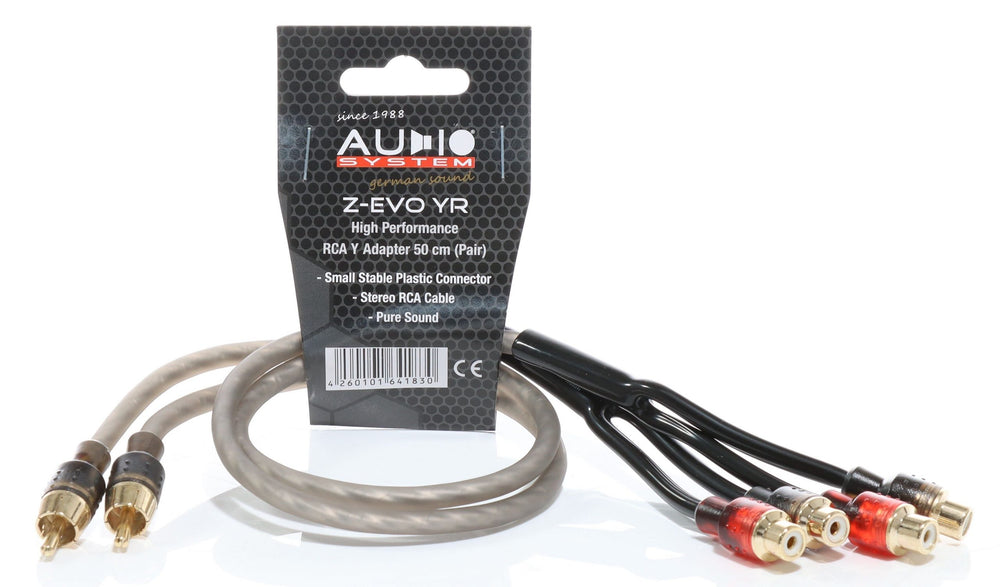 Audio System Z-EVO YR high-performance Y-RCA splitter cable 1×male to 2×female – premium audio connector by MC Audio Sydney