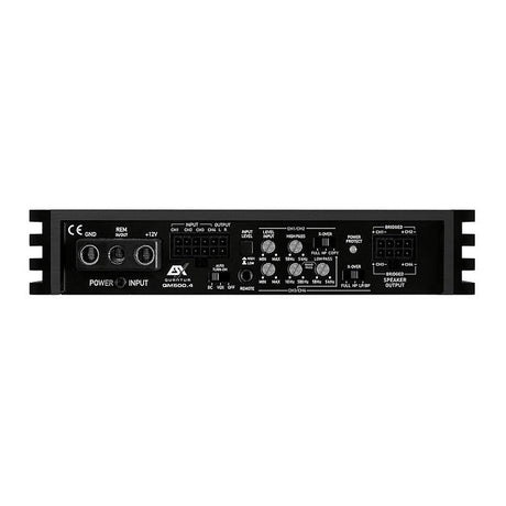 ESX QM 500.4 input and output connections – 4×125 W RMS mini digital amplifier by MC Audio Sydney