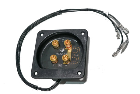 Dual voice coil terminals allowing flexible wiring configurations for optimal system impedance.